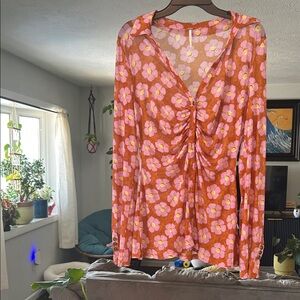 Free people Floral Pink and Orange